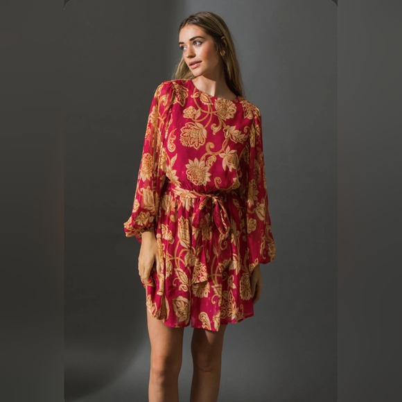 Flying Tomato ✨️ $66MSRP ONE THAT GOT AWAY Woven Mini Dress Size 2X Color: Berry - Picture 5 of 11